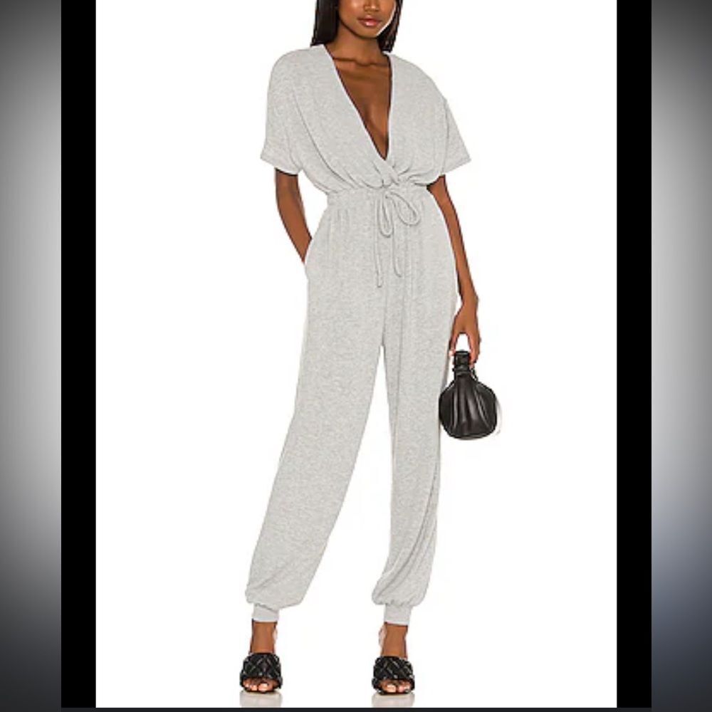 MAJORELLE Will Cozy Knit Athleisure Gray Jumpsuit XS